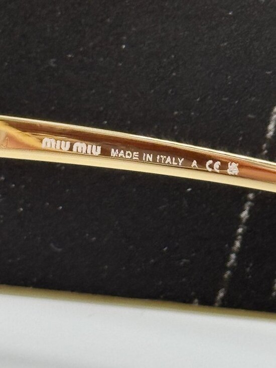 New Miu Miu MUA56S 5AK20I Oversized Women Purple Gold Sunglasses MUA 56S main image 4